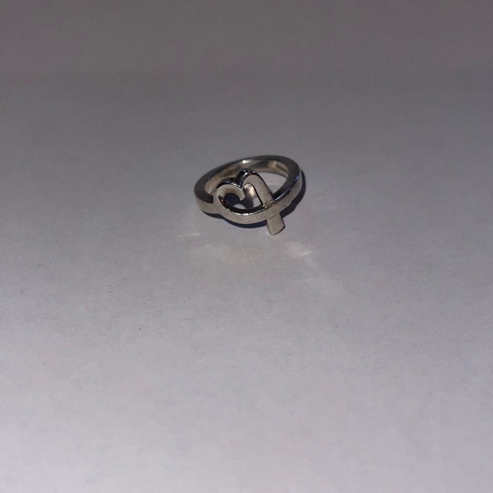 Tiffany & Co. Paloma Picasso Loving Heart Ring .925 Sterling Silver Size 5.75